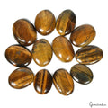 690 Ct Natural Untreated Brown Yellow Tiger Eye Oval Cabochon Loose Gemstones