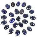 180 Cts/25 Pcs Natural African Blue Sapphire Oval Cab Loose Gems Lot For Jewelry