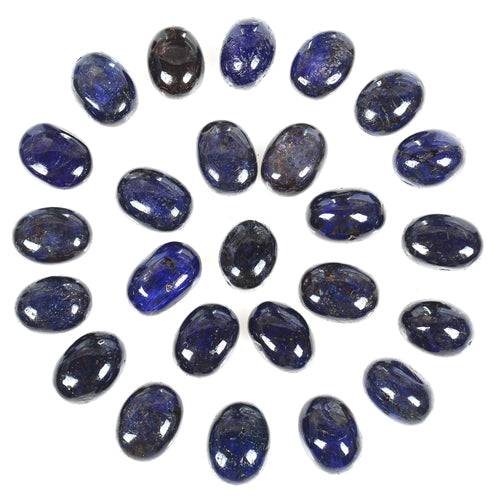 African Blue Sapphire Cabochon, Color Enhanced — 10mm to 12mm, 180.00 Ct, Africa