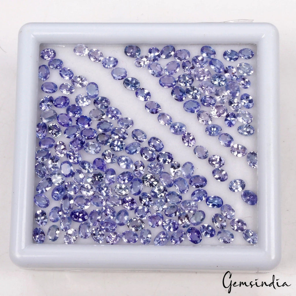165 Pcs Natural Tanzanite Sparkling Finest Quality Lot 4x3mm Loose Gemstones