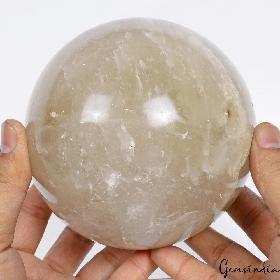 2.6 Kilo Natural Smoky quartz Crystal Reiki Healing Home Decor Gemstone Sphere
