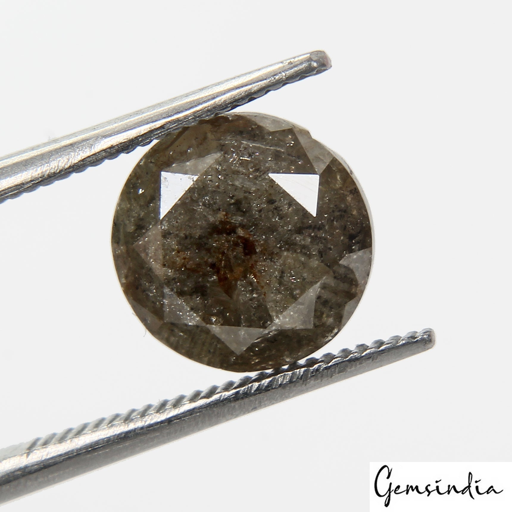 3.22 CT 100% Natural Loose Salt And Pepper Diamond, Round Brilliant Cut Diamond