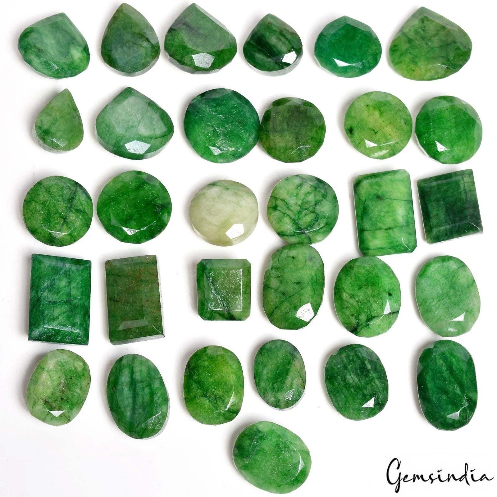 800 Ct Natural Green Brazilian Emerald Mix Cut Wholesale Gemstones Certified Lot