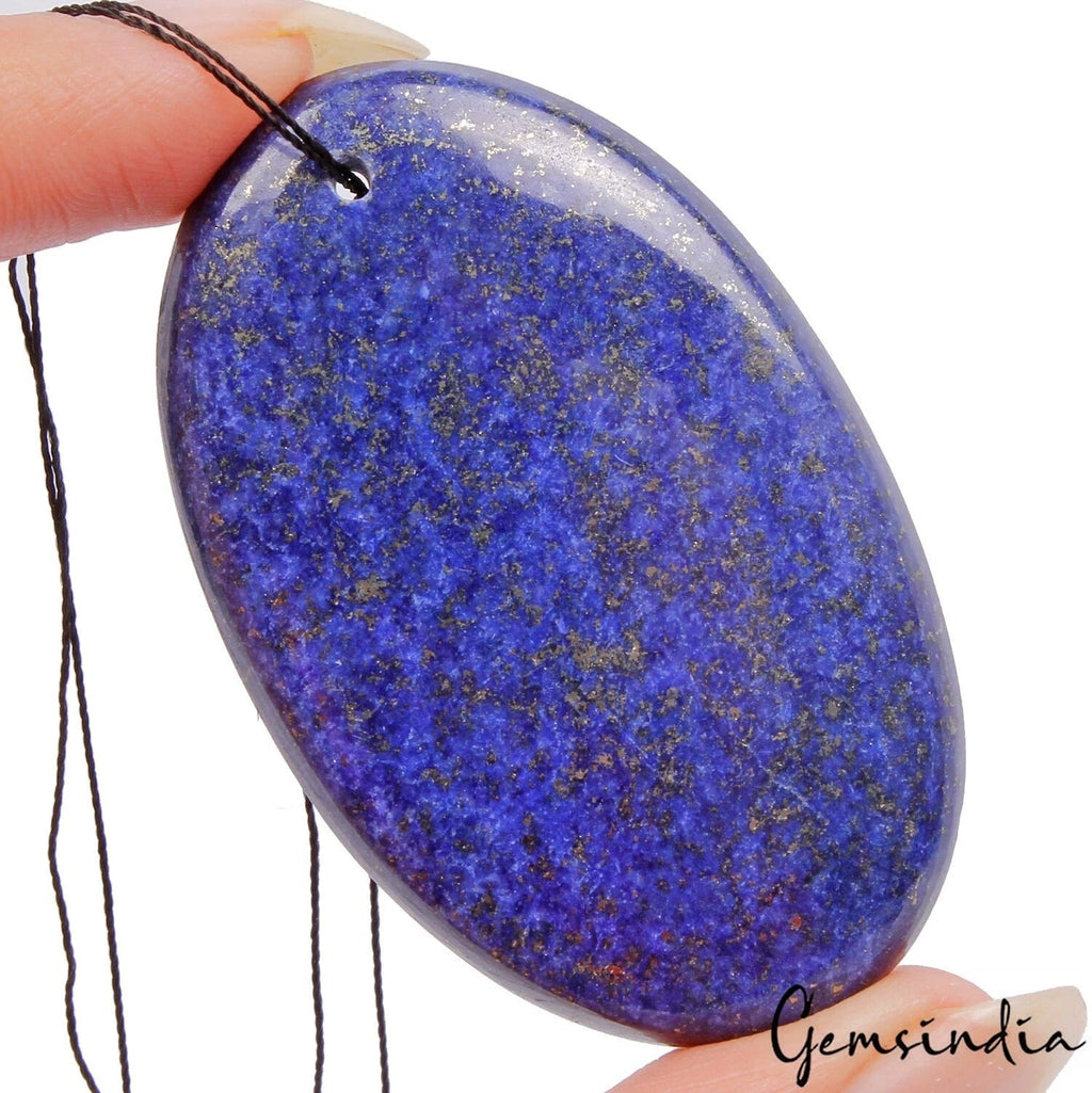 99.40 Ct Natural Blue Lapis Lazuli Oval Cabochon Side Drilled Briolette Gemstone