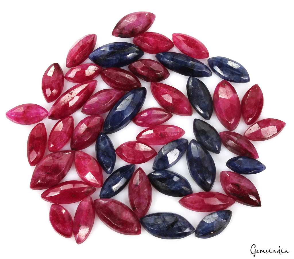 350 Cts Natural Red & Blue Beryl Marquise Cut Loose Jewelry Making Gemstones