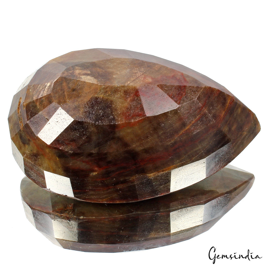 2050 Ct Natural Untreated Brown Sapphire Pear Cut Faceted Earth Mined Huge Gem