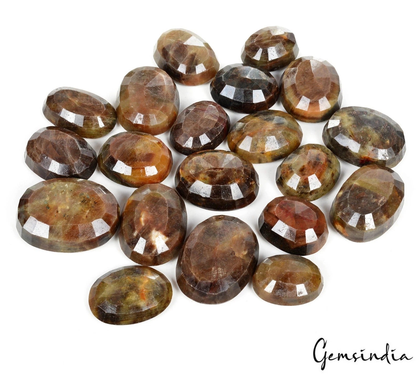 Sapphire Lot, Loose Gemstone, Untreated, Brown — 20 Pieces, 26mm to 41mm, 2350 Ct, Madagascar