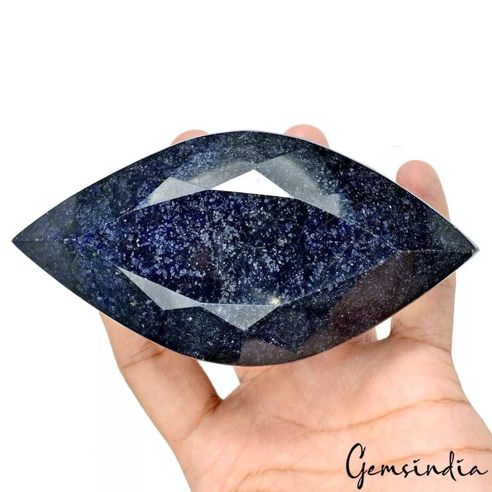 Blue Sapphire Loose Gemstone, Color Enhanced — 126x64x42mm, 2715 Ct