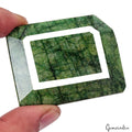 480 Ct Natural Finest Green Brazilian Emerald Fancy Cut Faceted Earth Mined Gems