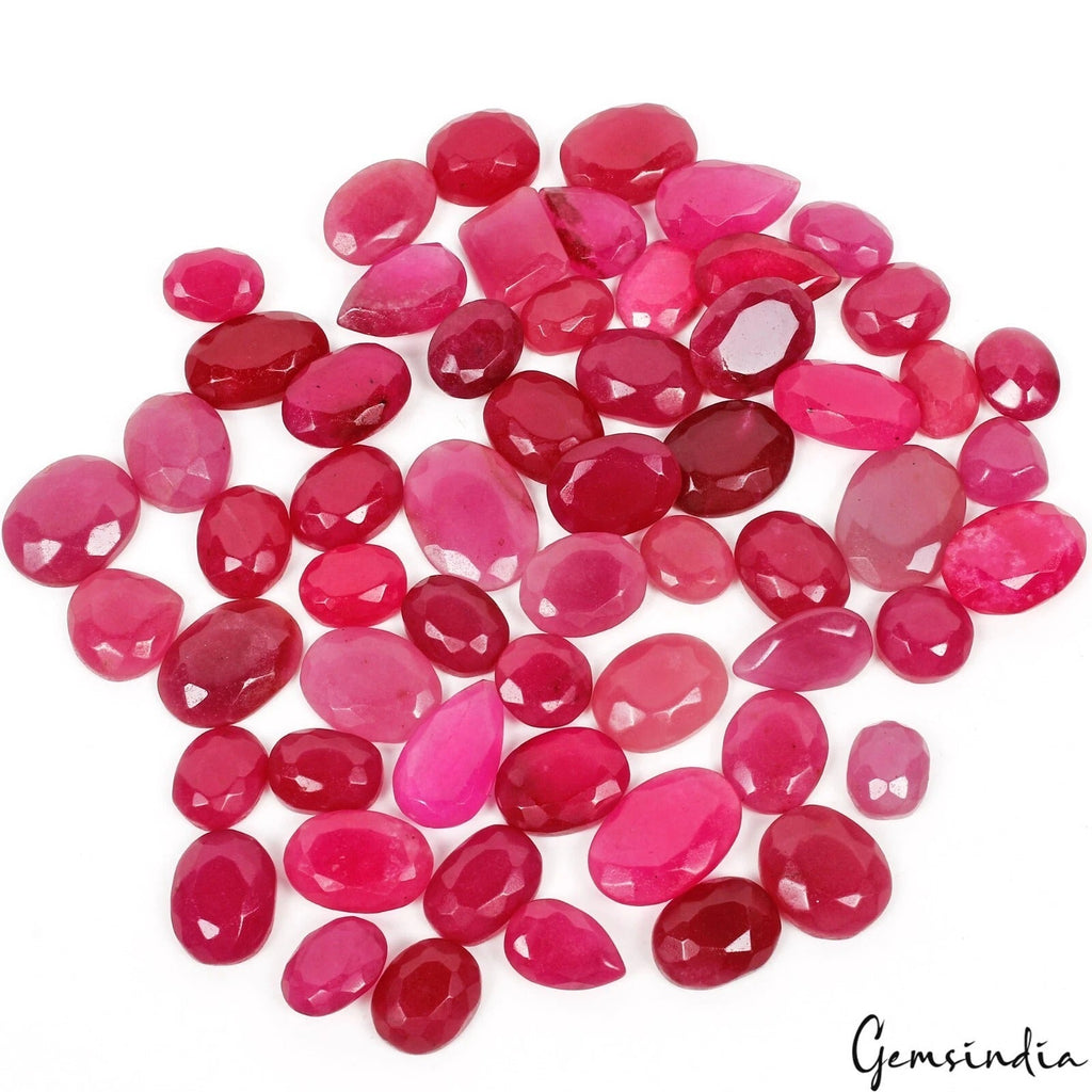 Super Wholesale 1150 Ct/54 Pc Natural Pink Onyx Mixed Cut Loose Gems Lot 15-28mm