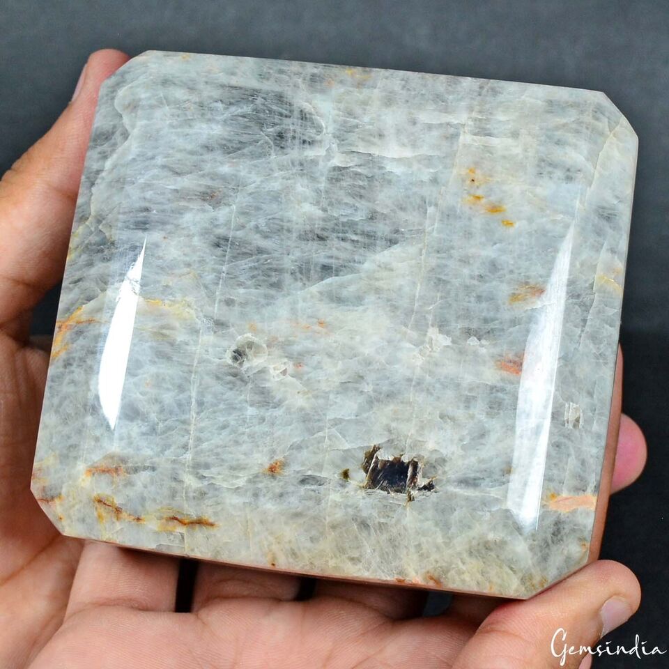 950 Gram Natural Aquamarine Beryl Large Octagon Cut Untreated Gemstone W Stand