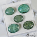 Earthy Green 5 Pcs Natural Tibet Turquoise 18-21mm Oval Cabochon Gemstones~104Ct
