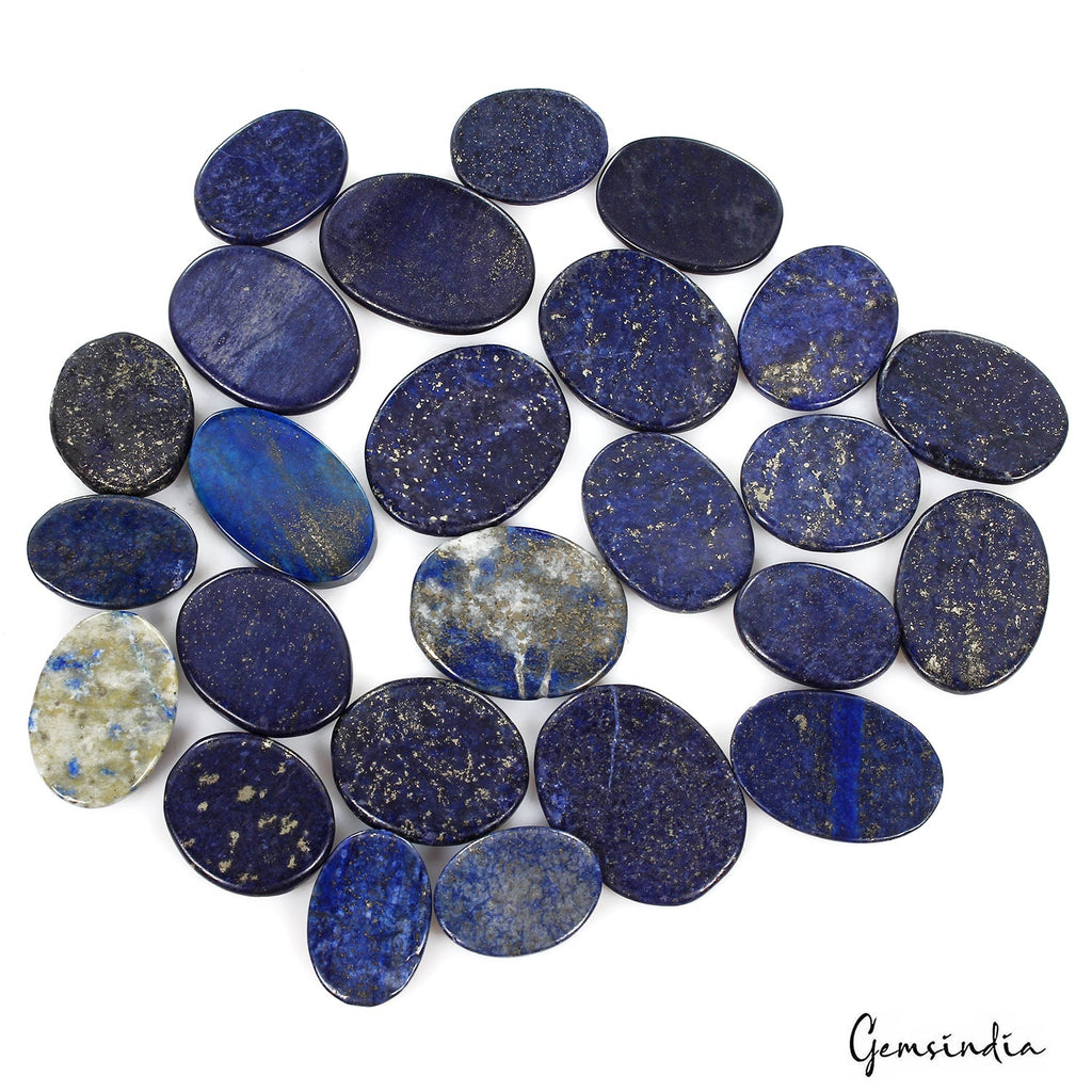 720 Ct Natural Blue Lapis Lazuli Oval Cab Loose Wholesale Gemstone Lot 25 Pcs