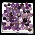 289.30 Ct Natural Untreated Purple Amethyst Round Cab Loose Wholesale Gems Lot
