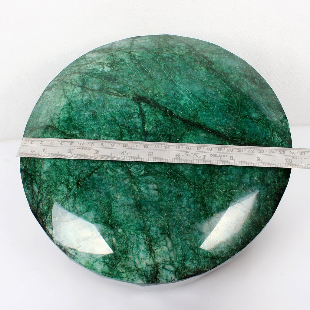 Giant 23.85 Kg Natural Emerald Brazil Gemstone - Huge Round Cut 11" Masterpiece