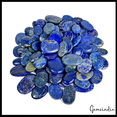 1.2 Kg Natural Blue Lapis Lazuli Oval Cabochon Loose 28- 55mm Gemstone Wholesale