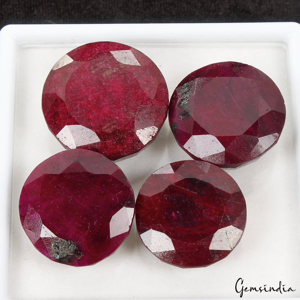 Certified Natural African Ruby 30-35mm Round Cut Loose Pendant Size Gems 650 Ct