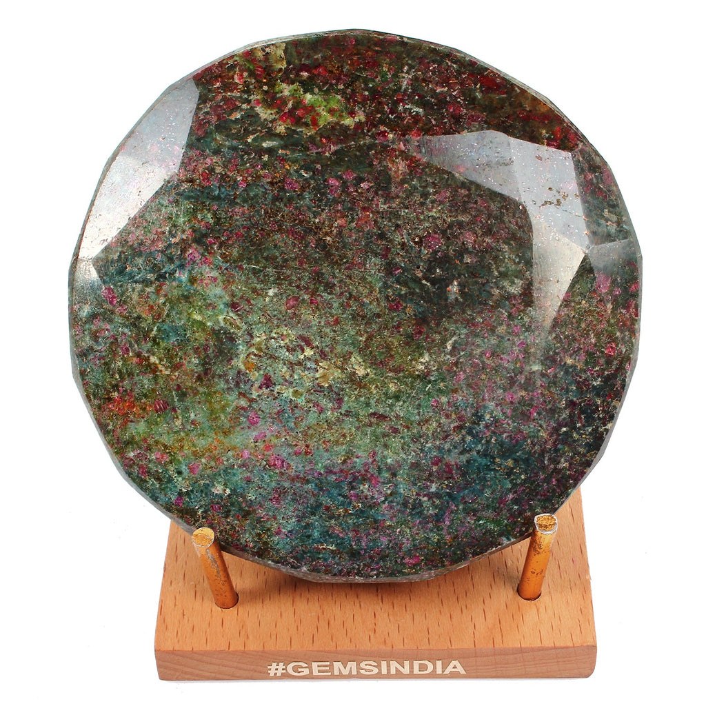 Large 4300Ct Natural Untreated Ruby Fuchsite Matrix Oval Cut Madagascar Gemstone
