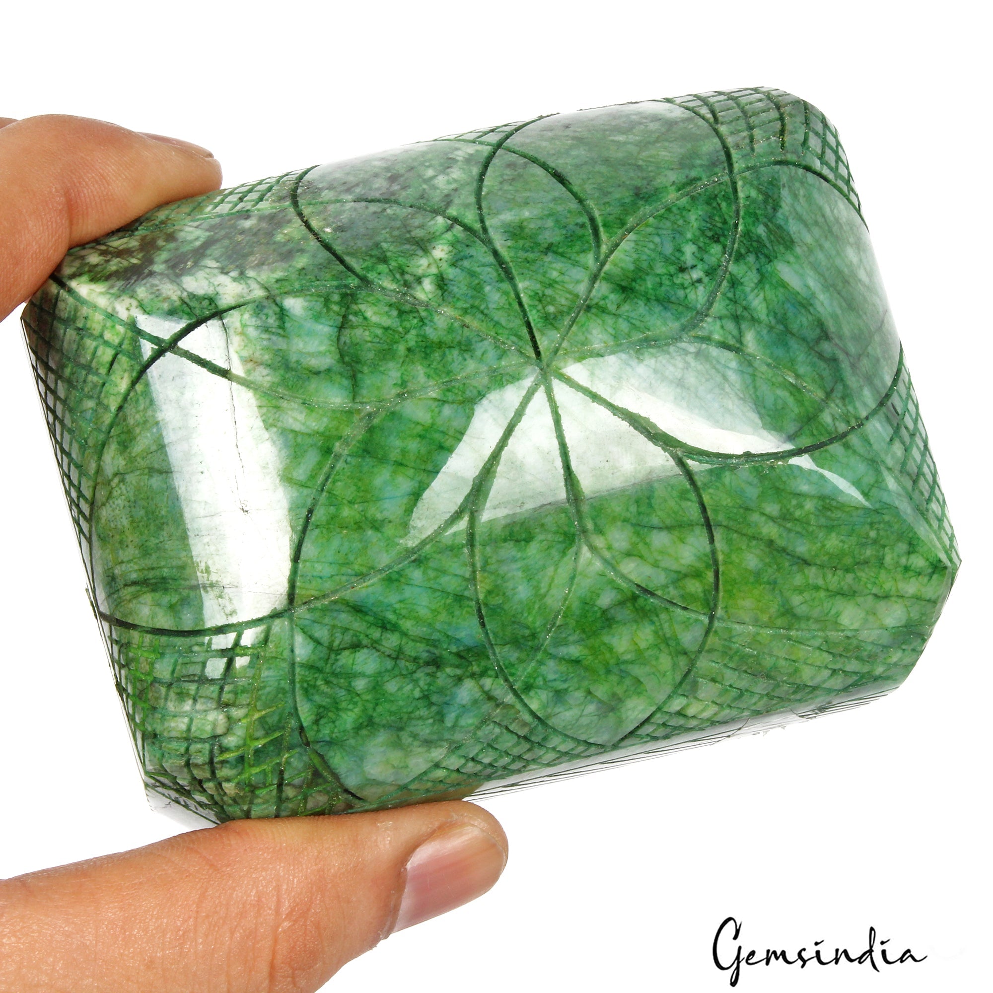 3920 Cts Natural Brazilian Emerald Octagon Cut Carving Earth mined Huge Size Gem