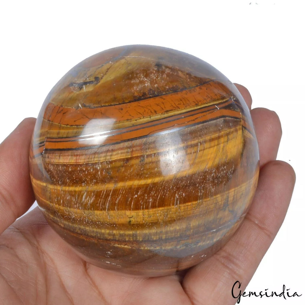 Tiger Eye Sphere, Untreated — 3 inch in diameter, 3000 Ct