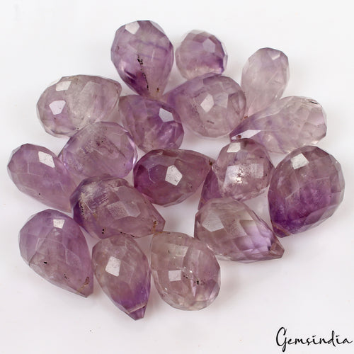 Amethyst Lot, Loose Gemstone, Untreated, Purple — 18 Pieces, 20mm to 25mm, 550 Ct