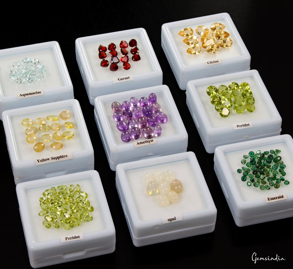 200Pcs Estate Genuine Semi Precious Loose Mix Cut Multi Gemstones Lot Collection