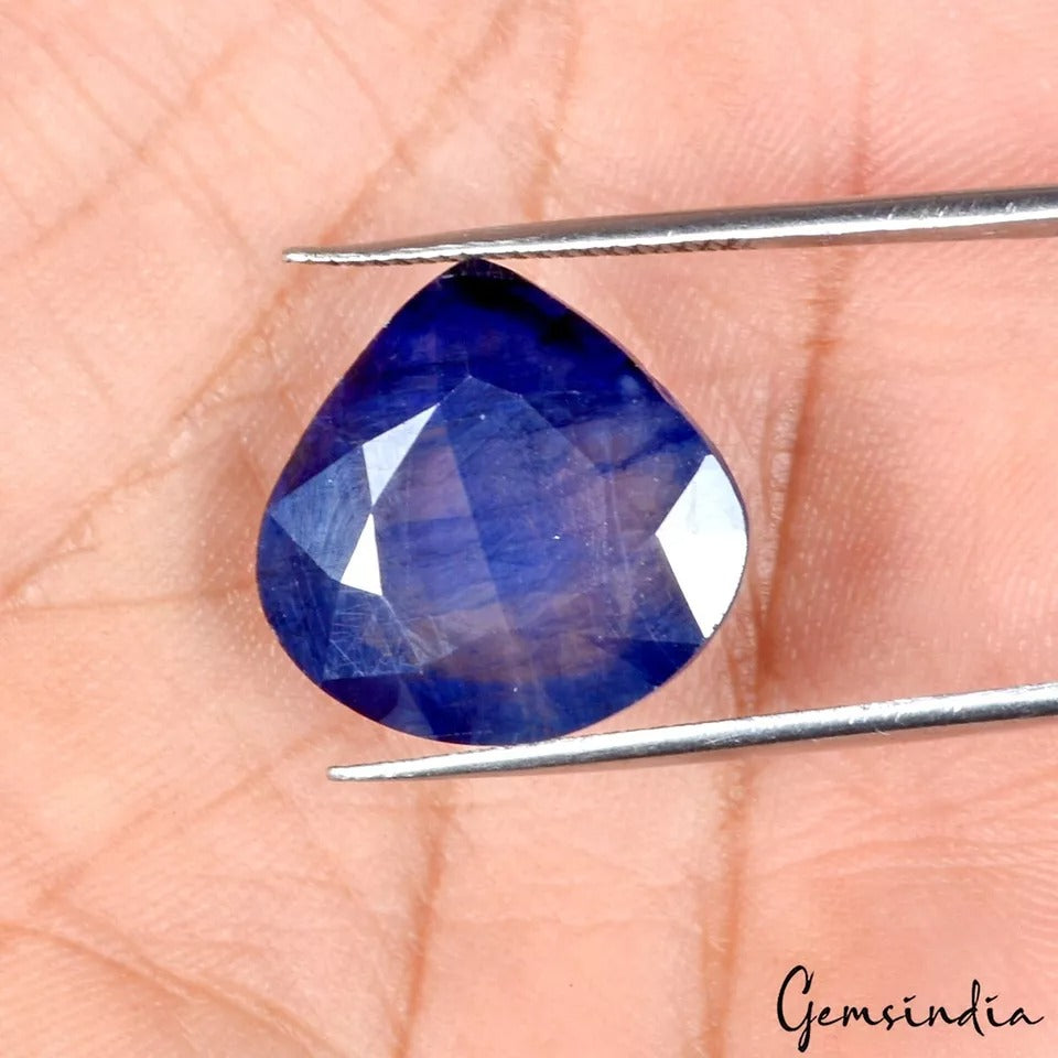 Blue Sapphire Loose Gemstone, Heated — 16x17x5mm, 16.20 Ct, Sri Lanka