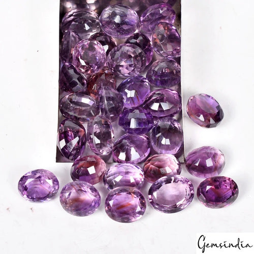 Amethyst Lot, Loose Gemstone — 32 Pieces, 12mm to 14mm, 262.60 Ct, Brazil