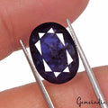 Certified 9.50 Cts Natural Untreated Blue Iolite Oval Faceted Cut Gem For Ring