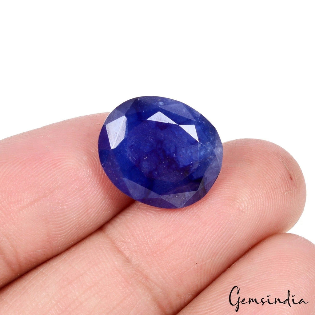 18.80 Ct 16x14mm Natural Ceylon Royal Blue Sapphire Oval Loose Certified Stone