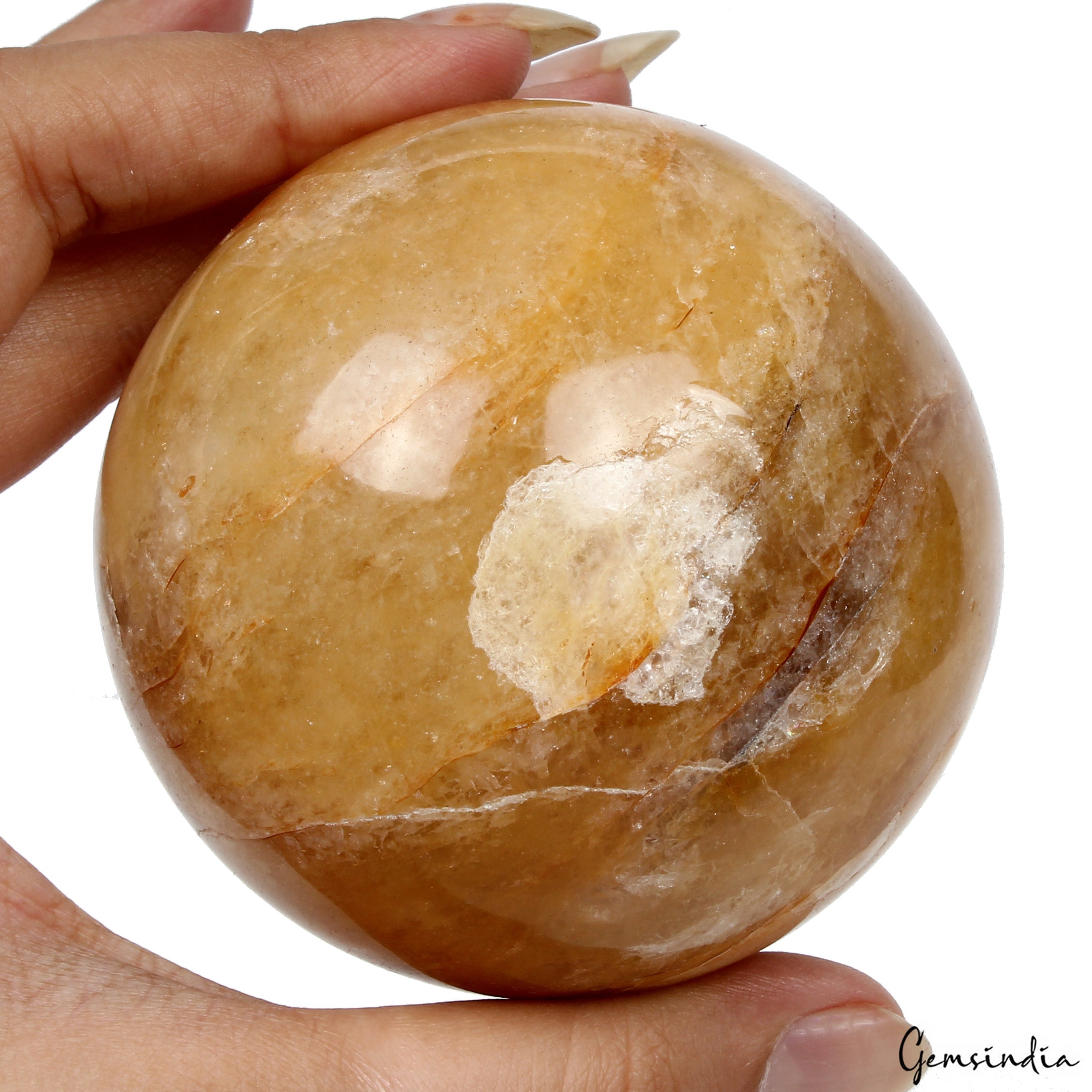 2810 Ct Natural Yellow Aventurine Healing Crystal Mineral Sphere With Stand 3"