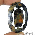 Natural Untreated Black Sapphire 241.70 Ct Oval Faceted Pendant Size Loose Gems