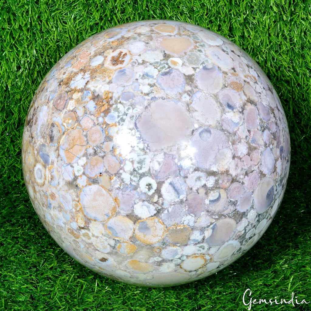 17.7 Kg Natural Untreated Bi Color Ocean Jasper Huge Gem 9" Crystal Sphere/Ball