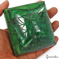 Emerald Carving, Color Enhanced, Green — 91 x 86 x 51mm, 3680 Ct, Brazil