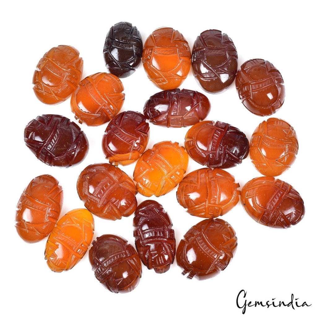 Onyx Loose Gemstone, Untreated — 16mm to 21mm, 263.90 Ct, India