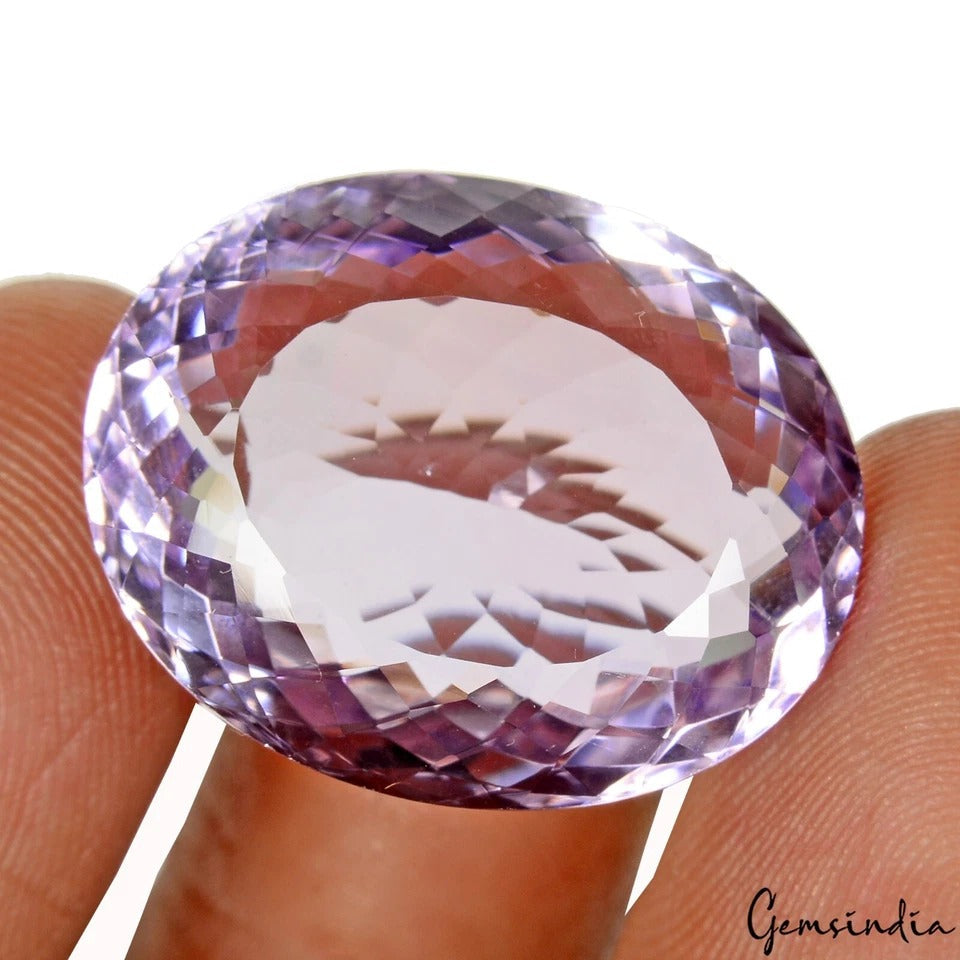 28.20 Ct Natural Untreated Brazilian Purple Amethyst Oval Cut Loose Gem For Ring