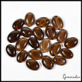 112 Ct/21 Pcs Natural Untreated Brown Smoky Quartz Oval Cab Gems For Jewelry