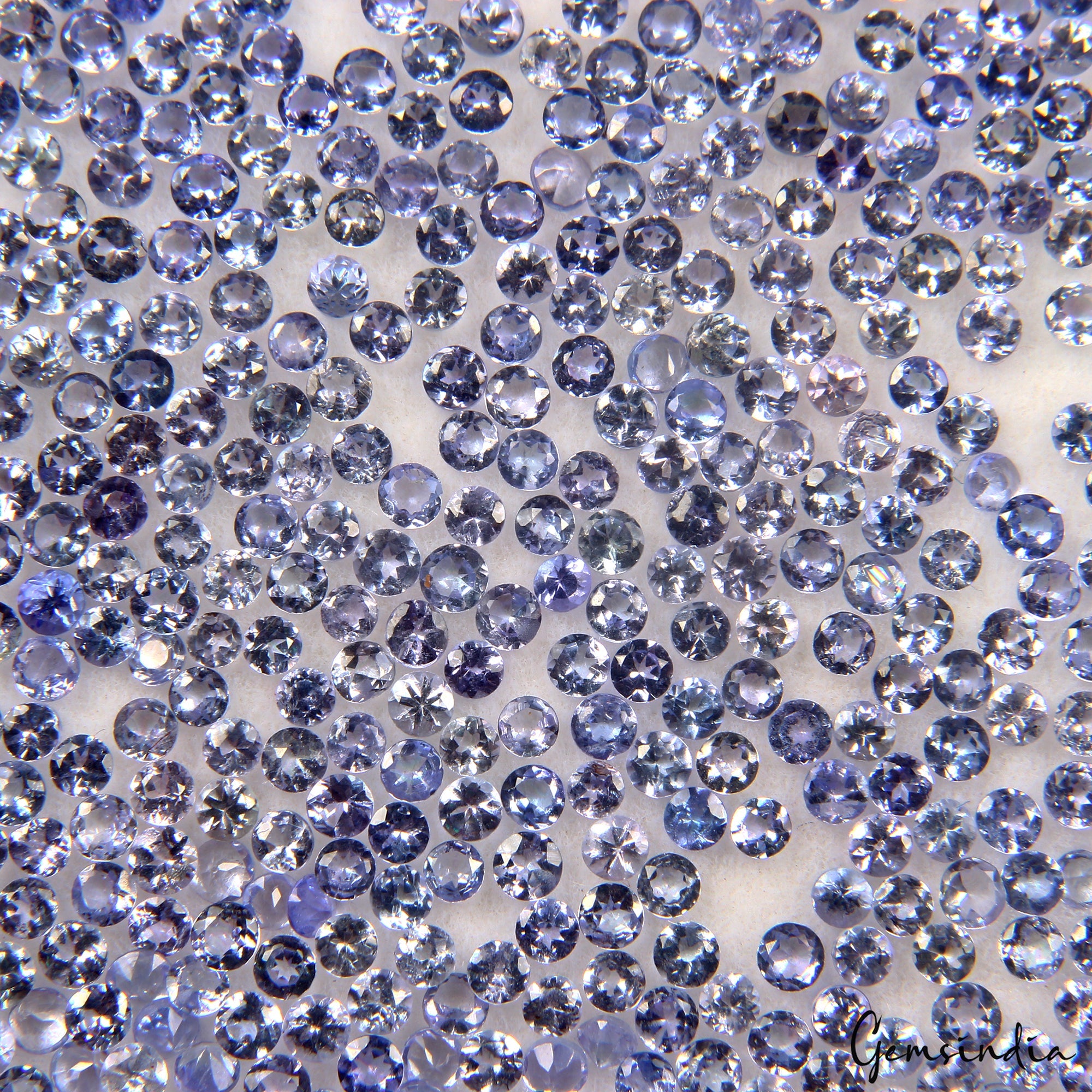 600 Pcs Natural Tanzanite 2mm Round Cut Dazzling Loose Gemstones Wholesale Lot