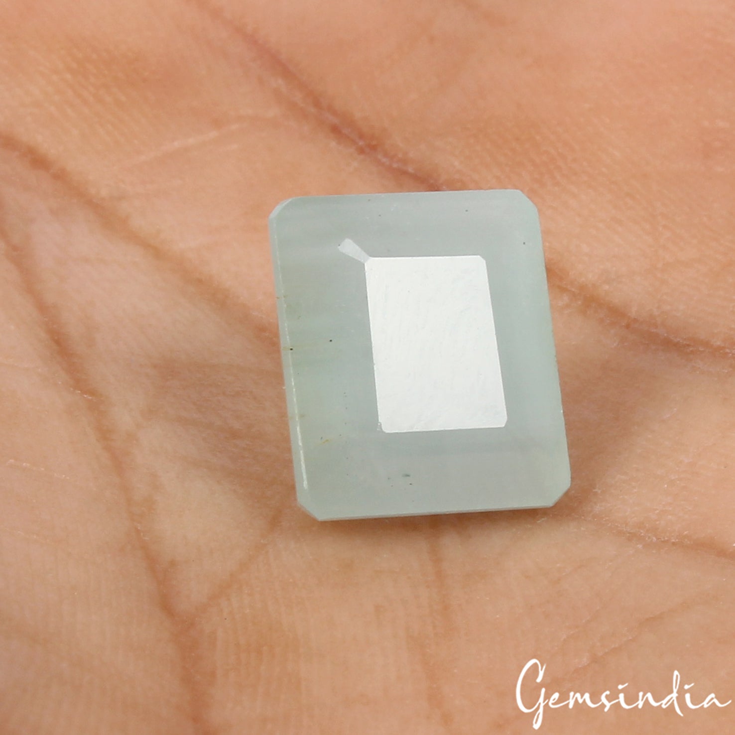 AAA 7.50 Ct Natural Ocean Blue Aquamarine Loose Emerald Cut Ring Size Gemstone
