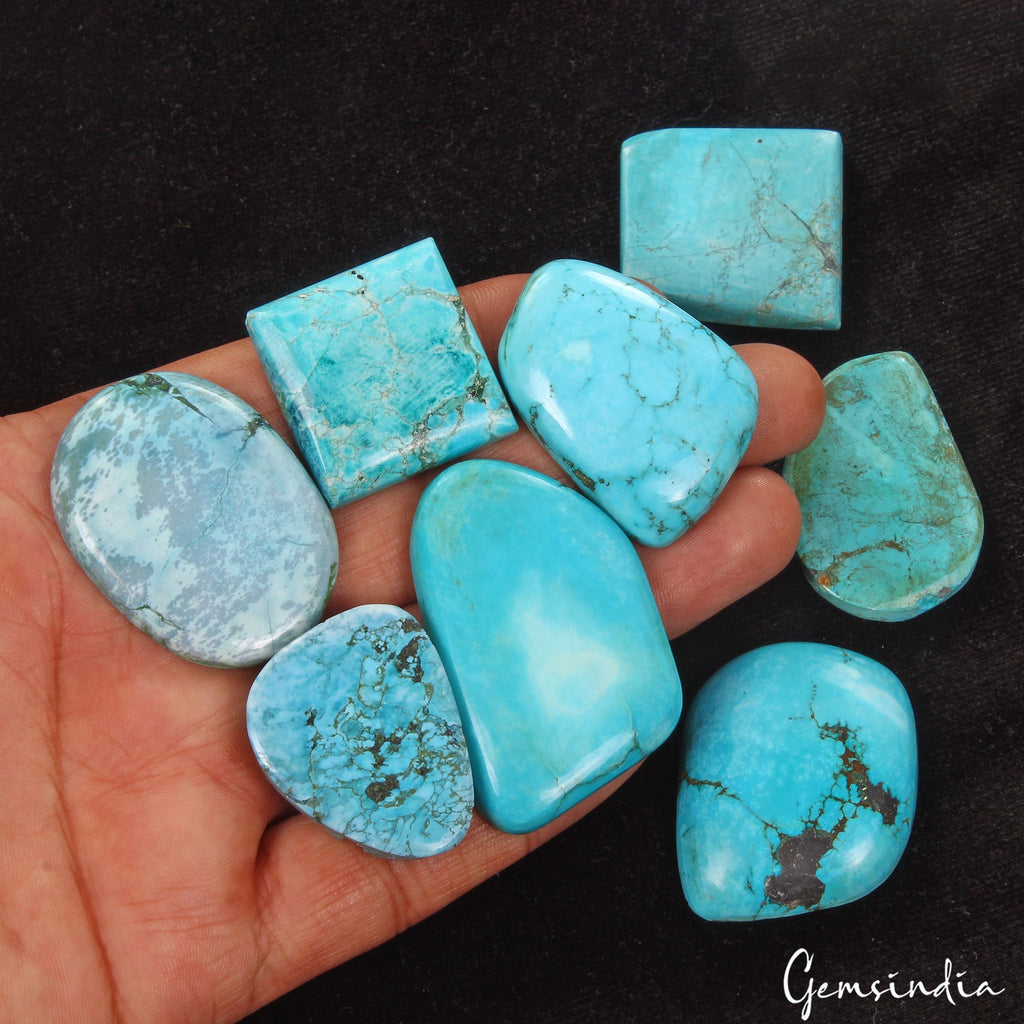 530 Cts/8 Pcs Natural Blue USA Arizona Turquoise Mixed Loose Wholesale Gems Lot