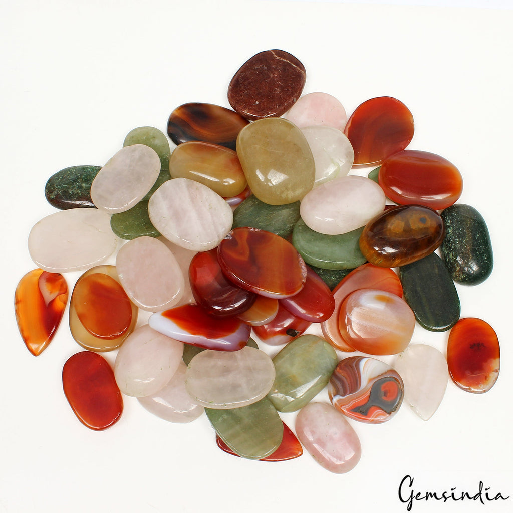 5000 Ct Natural Multi Gemstones Multi Color Mix Shape Loose Flatback Gemstones