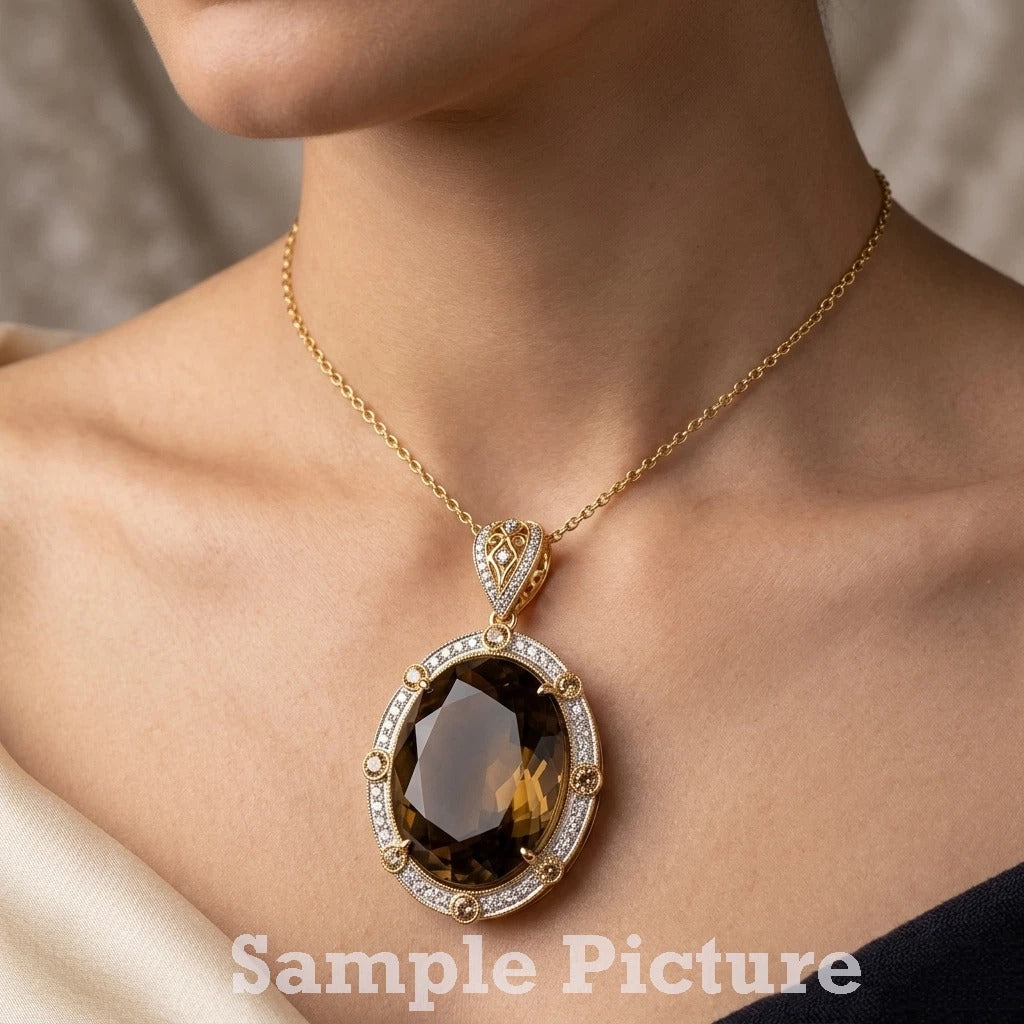 Natural Untreated Brown Smoky Oval Cut Faceted 60.00 Ct Loose Jewelry Kind Gems
