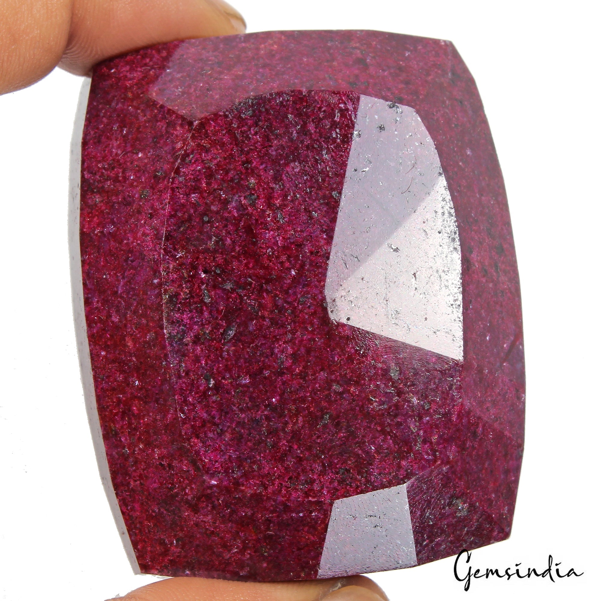 Huge 1280 Ct Natural Red Ruby Cushion Faceted Earth Mined Museum Size Gemstone