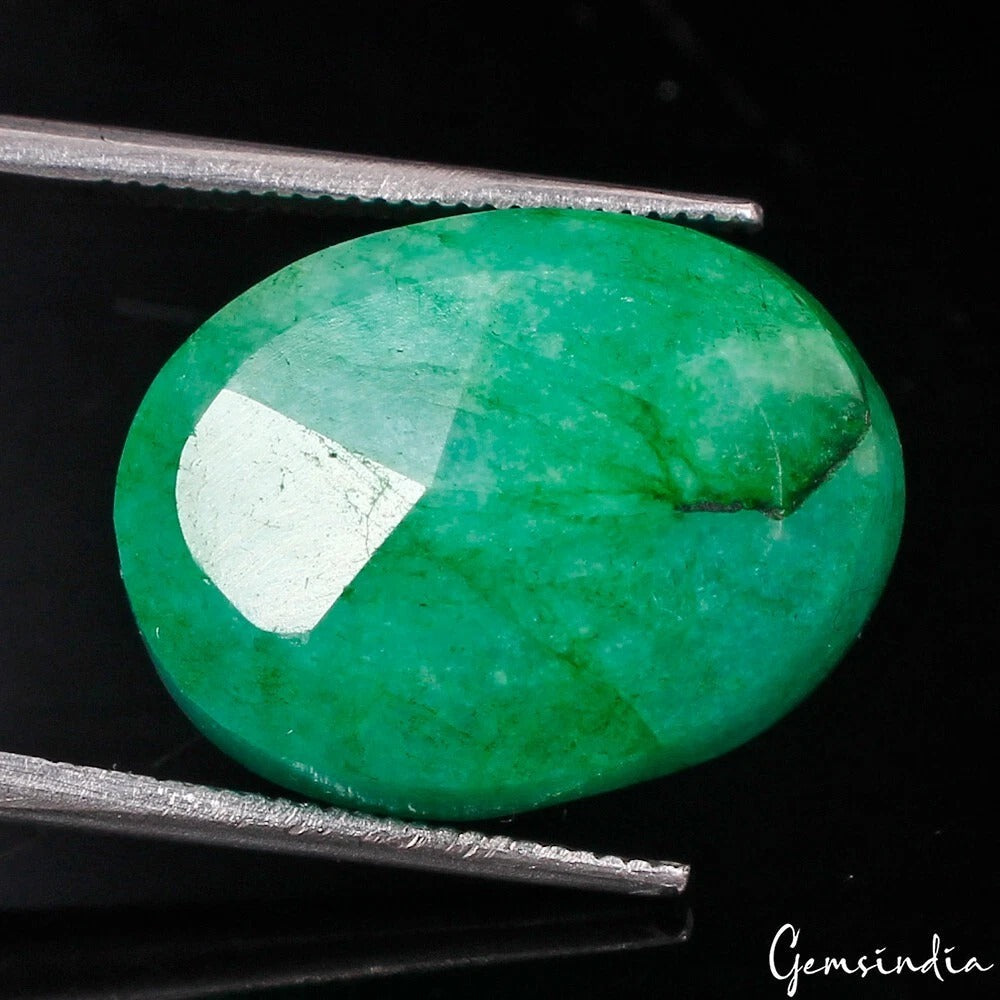 Certified 12.70 Ct Natural Colombian Green Emerald Fine Luster Rare Gem For Ring