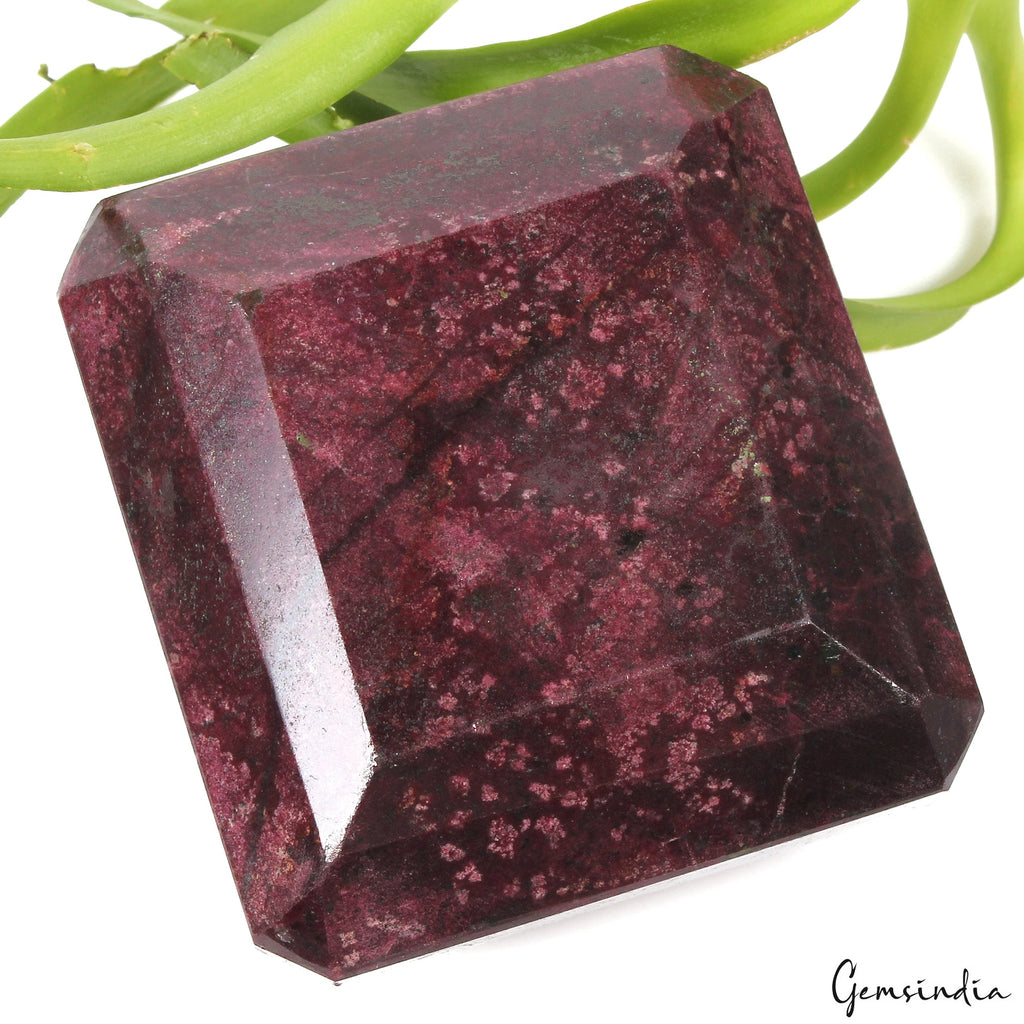 1.3 Kg Natural Untreated Dark Red Ruby Octagon Cut Loose Huge Earthmind Gemstone