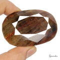 670Ct Natural Untreated Brown Sapphire w/Red Streaks Oval Cut Certified Gemstone