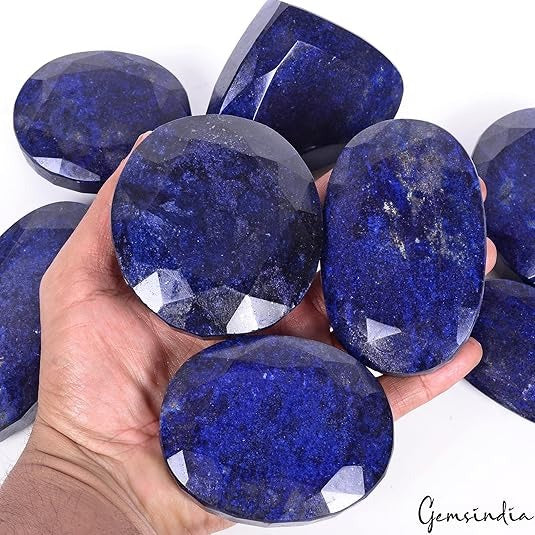 3 Kilo Natural Untreated Sapphire Mix Faceted Earth Mined Loose Gemstone Lot 8Pc