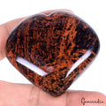 530 Cts Natural Untreated Bi Color Mahogany Obsidian Heart Cab Huge Loose Gems