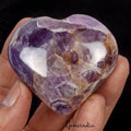 Natural Amethyst Quartz Healing Purple Crystals Yoga Reiki Meditation Heart 52mm