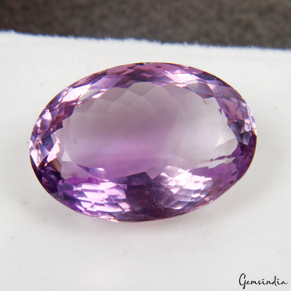 VVS 23.80Ct Natural Amethyst Certified Huge Pendant Size Oval Untreated Gemstone